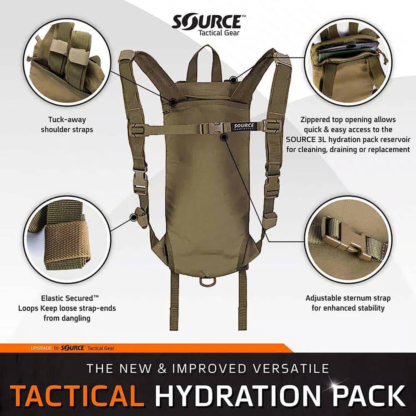 Tactical 3L Hydration Pack W/ Quick Connect