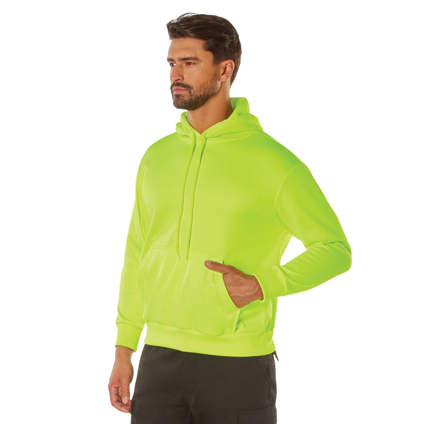 High-Vis Performance Hooded Sweatshirt - Safety Green