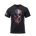 US Flag Bearded Skull T-Shirt - Tactical Choice Plus