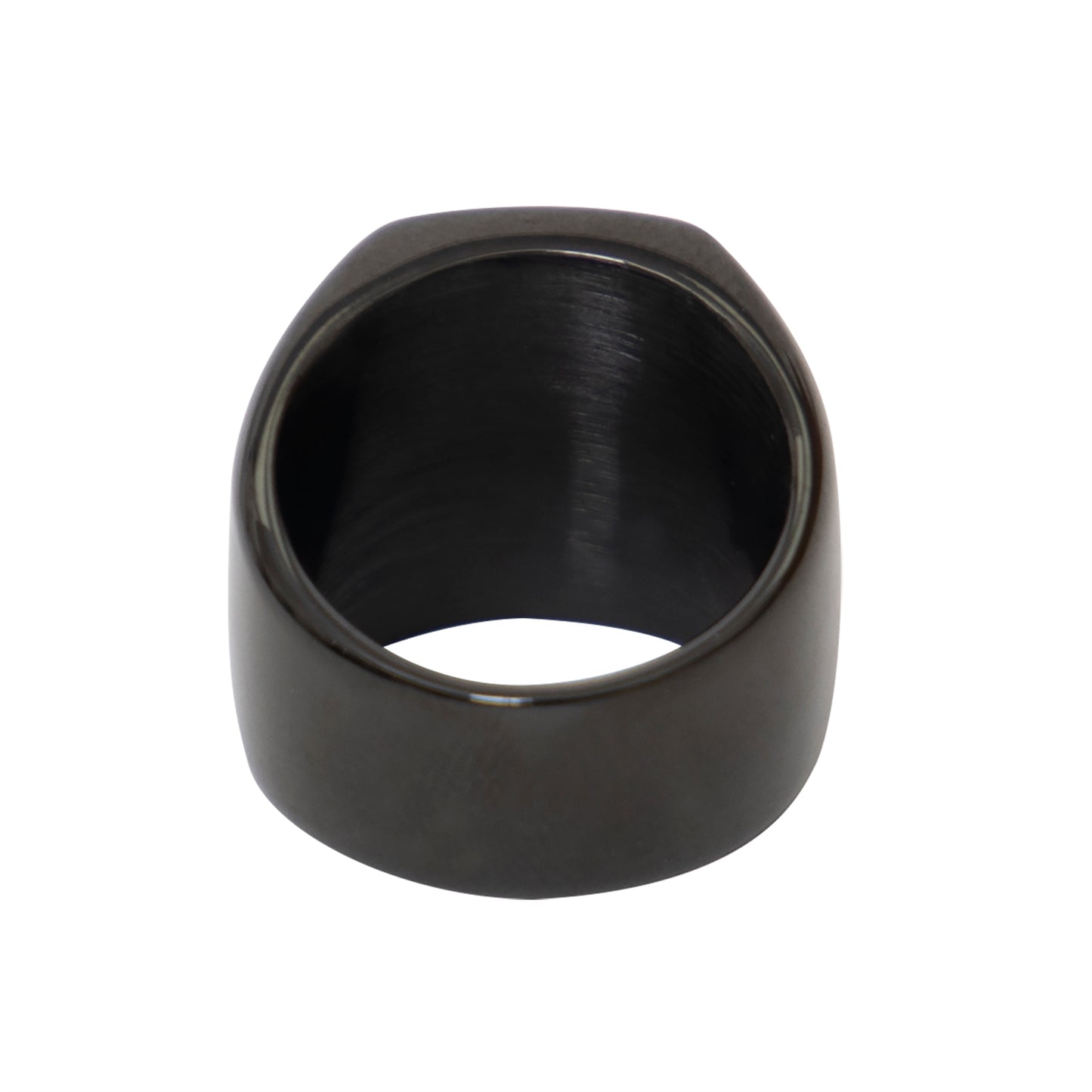 Stainless Steel USMC Eagle, Globe and Anchor Ring - Black