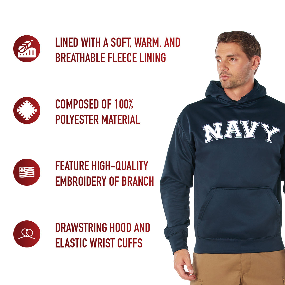 Embroidered Pullover Hoodies