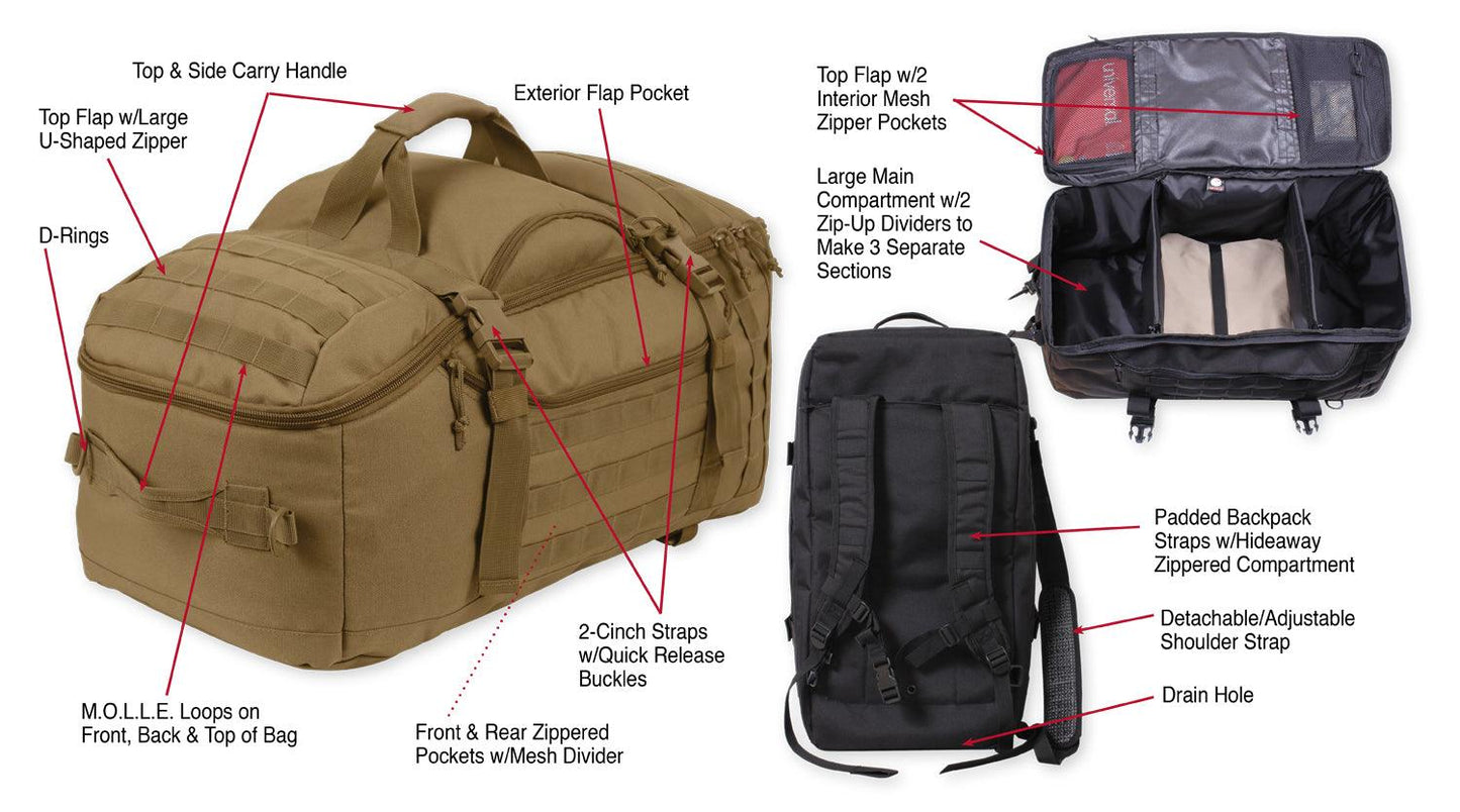 3-In-1 Convertible Mission Bag - Tactical Choice Plus