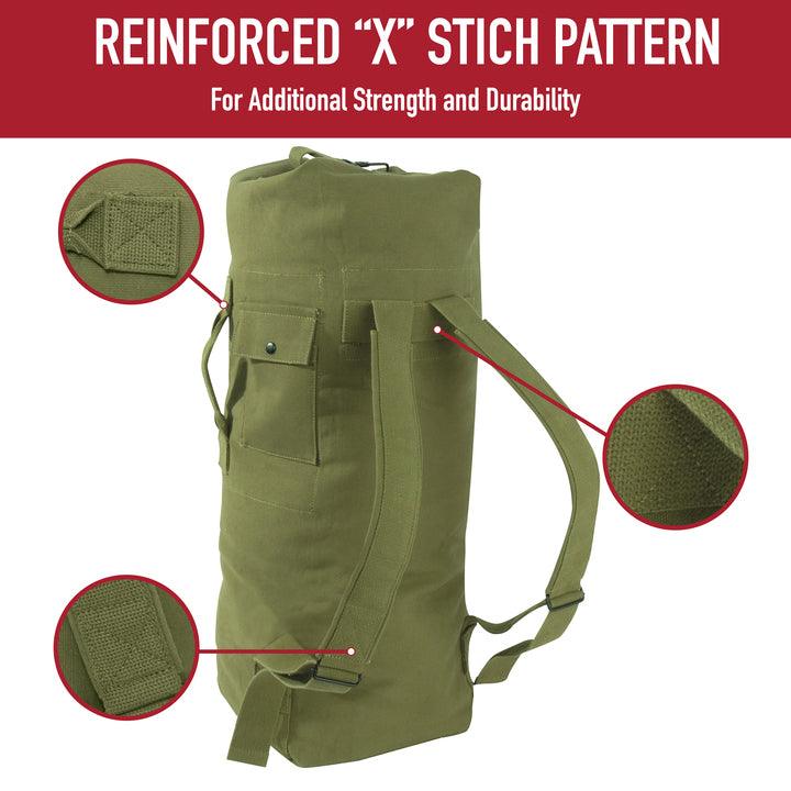 G.I. Style Canvas Double Strap Duffle Bag - Tactical Choice Plus