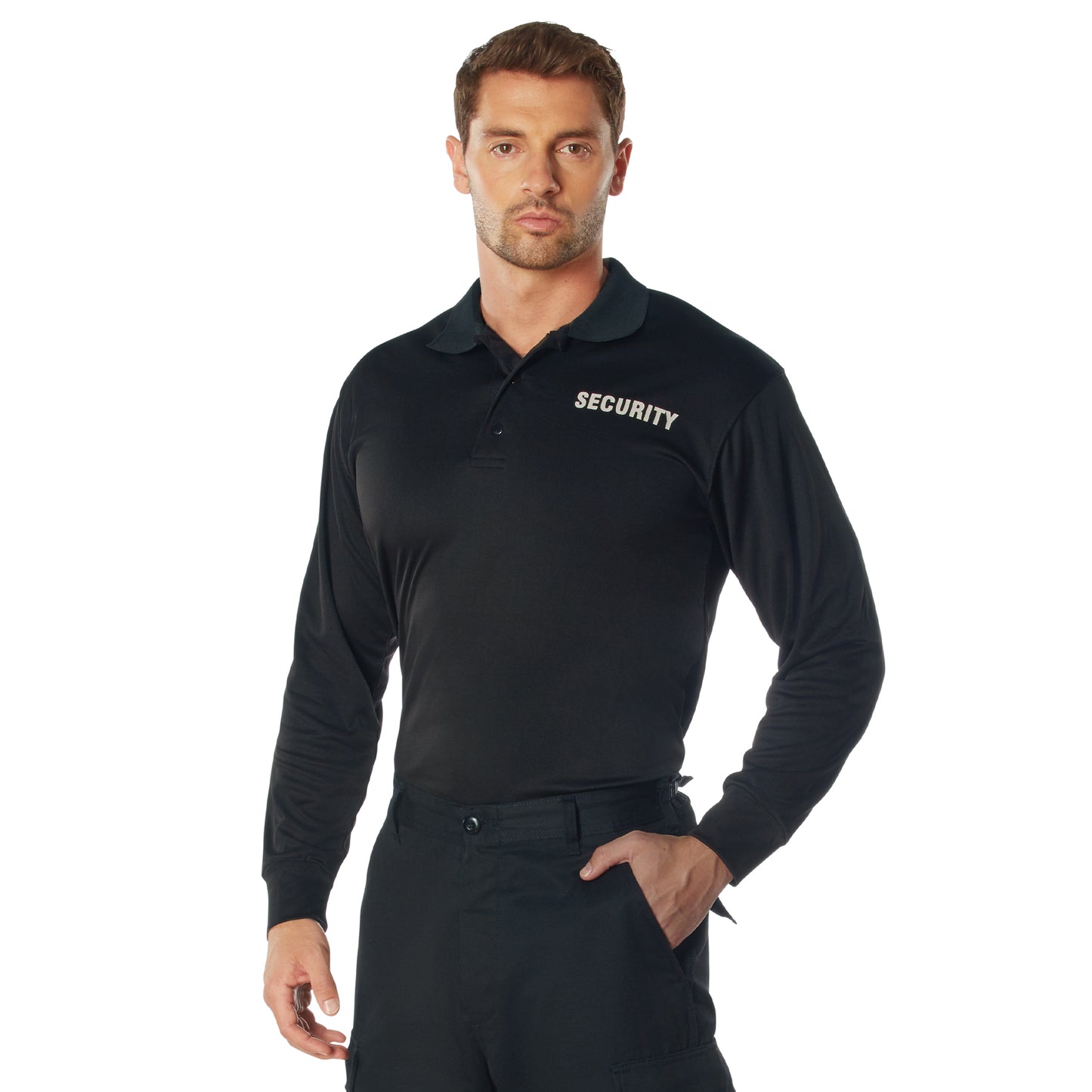 Moisture Wicking Long Sleeve Security Polo