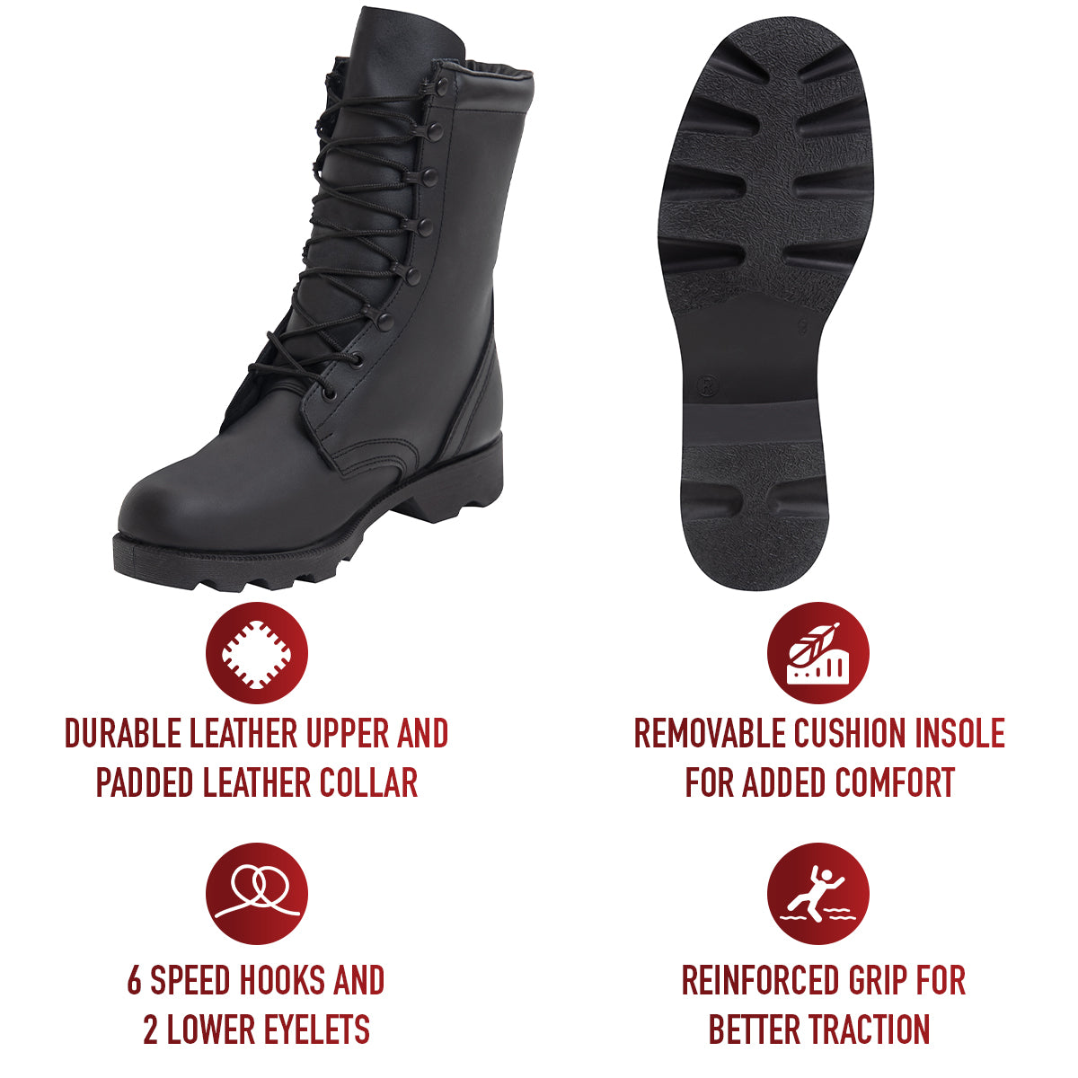 G.I. Type Speedlace Combat Boots - 10 Inch