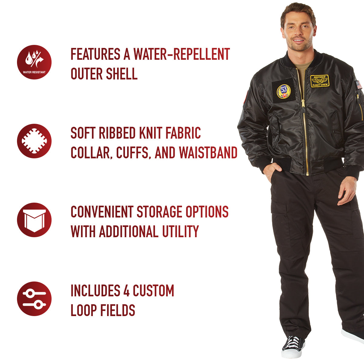MA-1 Flight Jacket with Patches