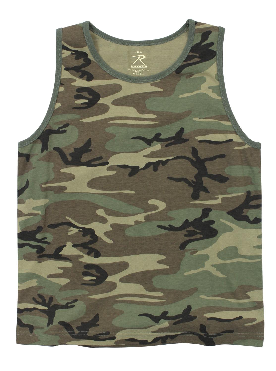 Vintage Woodland Camo Tank Top - Tactical Choice Plus