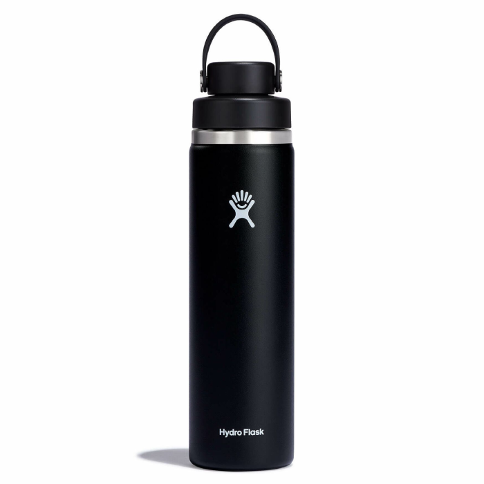 24 Oz Wide Mouth With Flex Chug Cap - Black
