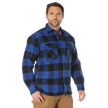 Extra Heavyweight Buffalo Plaid Sherpa Lined Flannel Shirts - Tactical Choice Plus