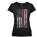 Womens Thin Red Line Longer T-Shirt - Tactical Choice Plus