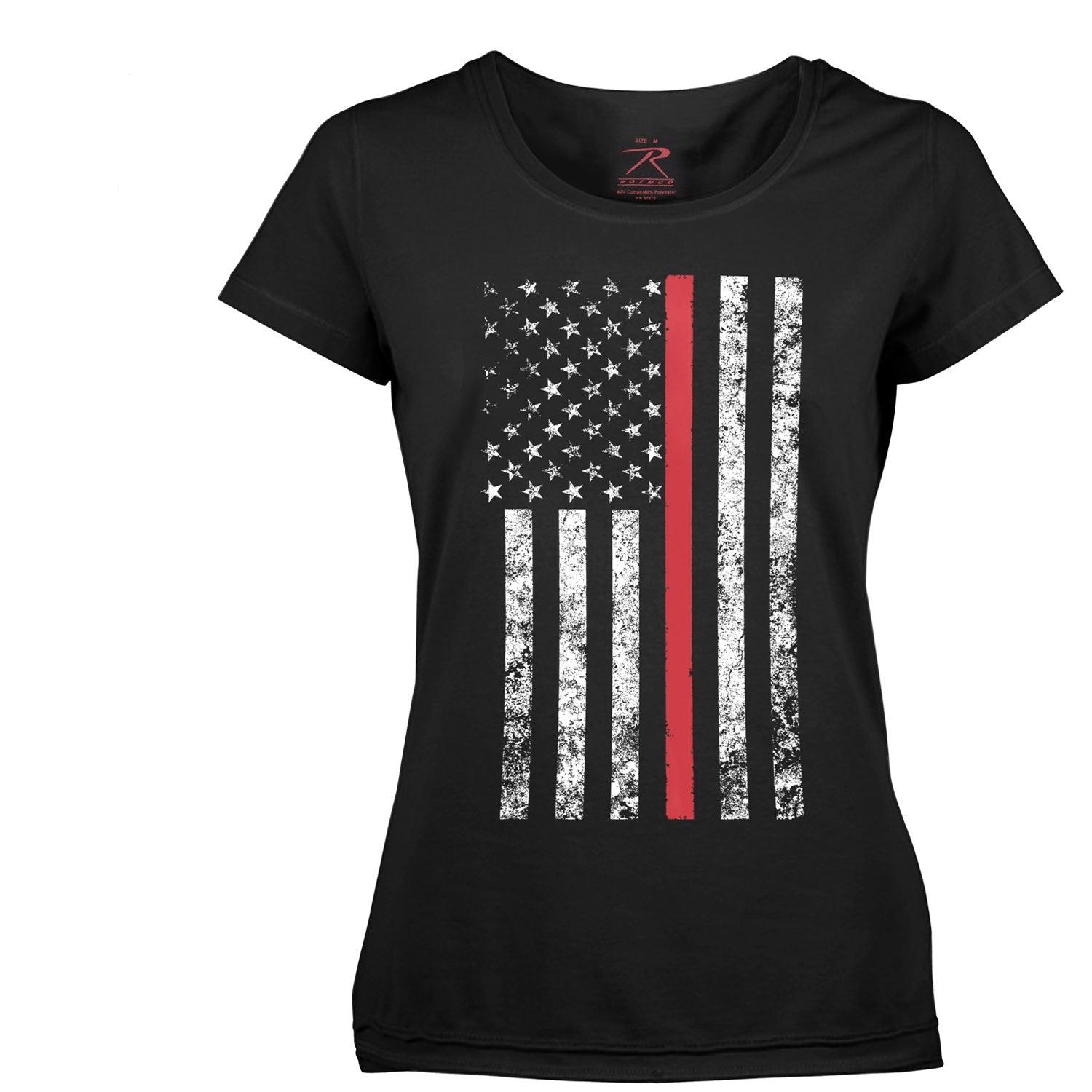 Womens Thin Red Line Longer T-Shirt - Tactical Choice Plus
