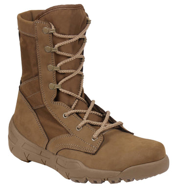 Waterproof V-Max Lightweight Tactical Boots - AR 670-1 Coyote Brown - 8.5 Inch - Tactical Choice Plus