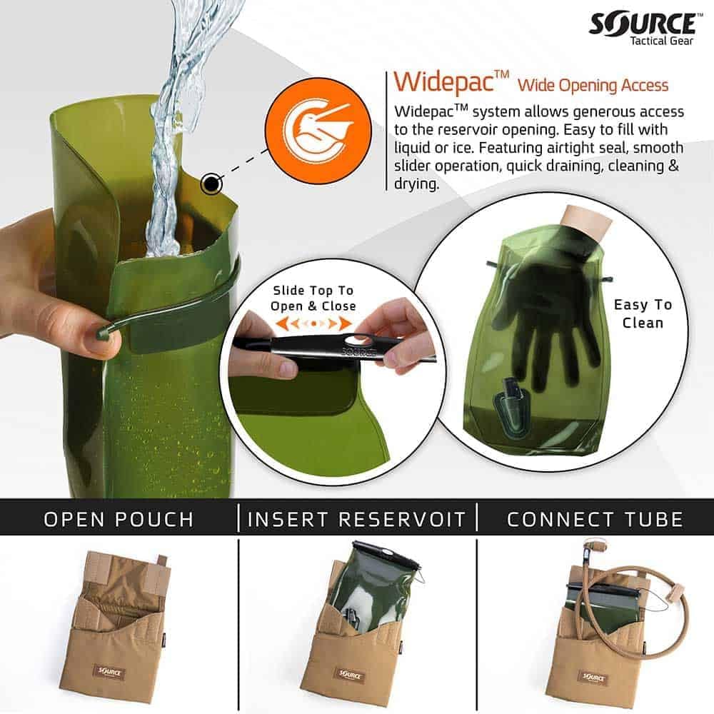 Kangaroo Compact Molle 1 Quart Hydration Pack