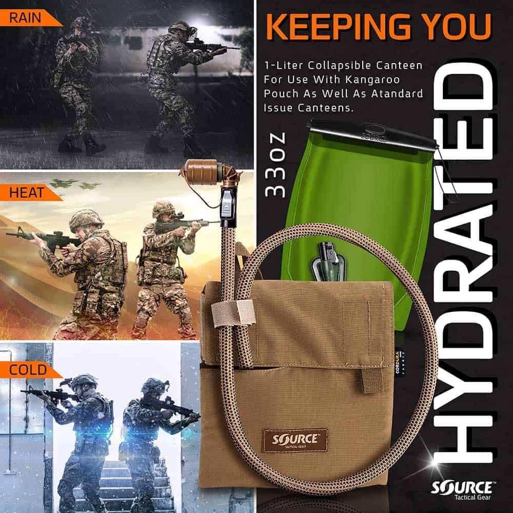 Kangaroo Compact Molle 1 Quart Hydration Pack