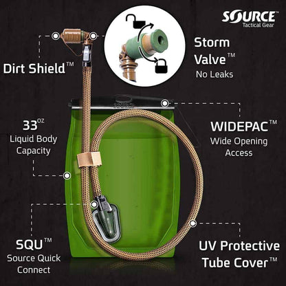 Kangaroo Compact Molle 1 Quart Hydration Pack