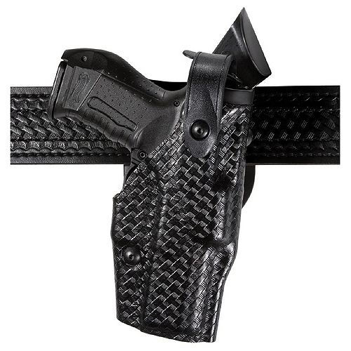 Safariland Model 6360 Als/sls Mid-ride, Level Iii Retention Duty Holster For Glock 17 Gens 1-4 W/ Light