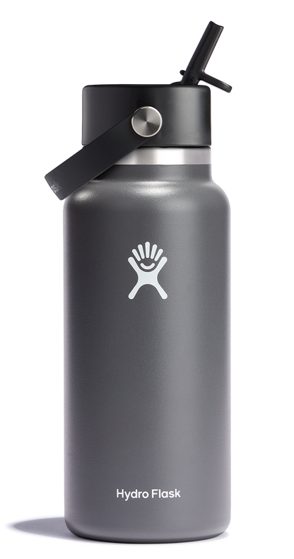 Wide Mouth Insulated Water Bottle w/ Flex Straw Cap