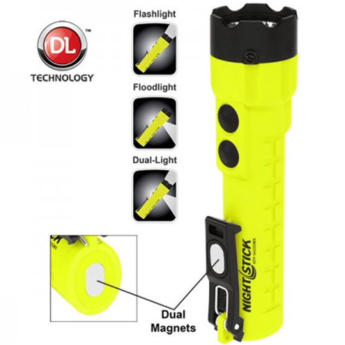 X-series Intrinsically-safe Dual-light Flashlight W/ Dual Magnets