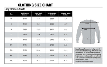Long Sleeve T-Shirts Size Chart- Tactical Choice Plus