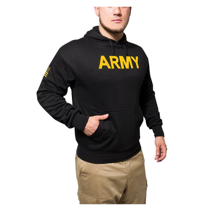 Army Printed Pullover Hoodie - Black - Tactical Choice Plus