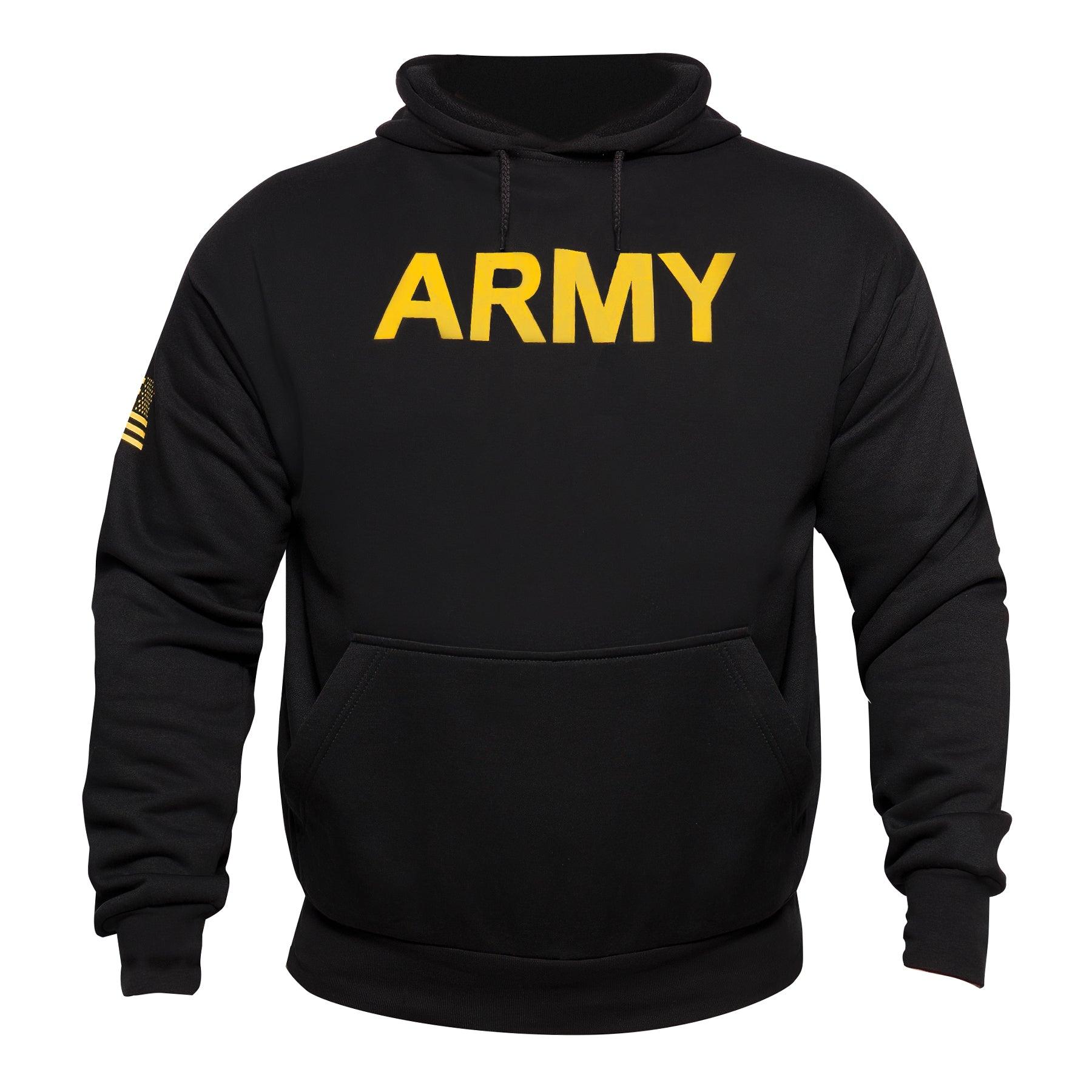 Army Printed Pullover Hoodie - Black - Tactical Choice Plus