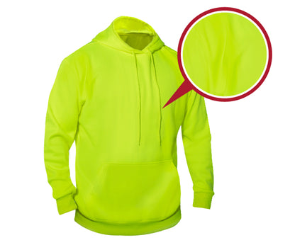 High-Vis Performance Hooded Sweatshirt - Safety Green