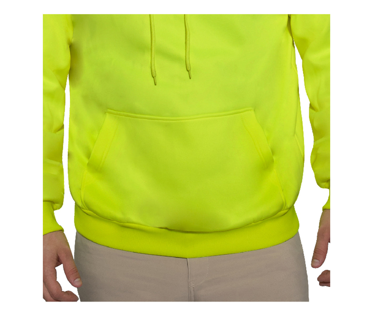 High-Vis Performance Hooded Sweatshirt - Safety Green