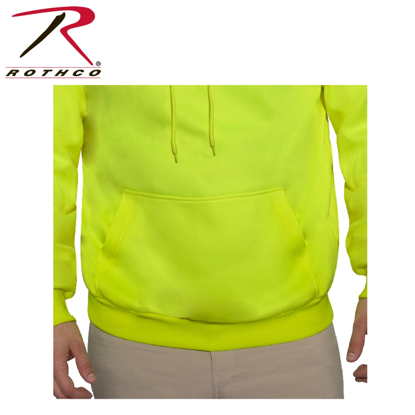 High-Vis Performance Hooded Sweatshirt - Safety Green