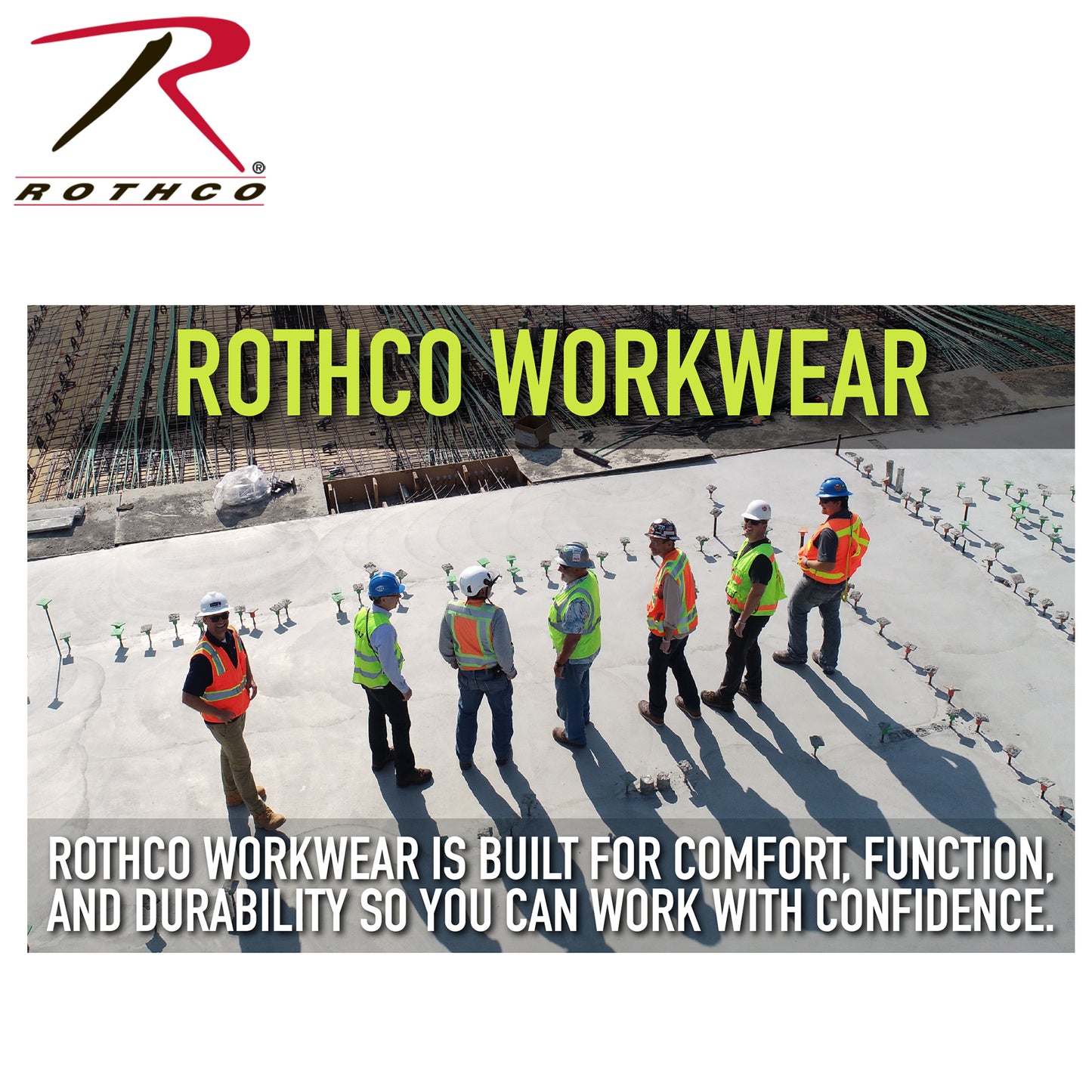 High-Vis Performance Hooded Sweatshirt - Safety Green