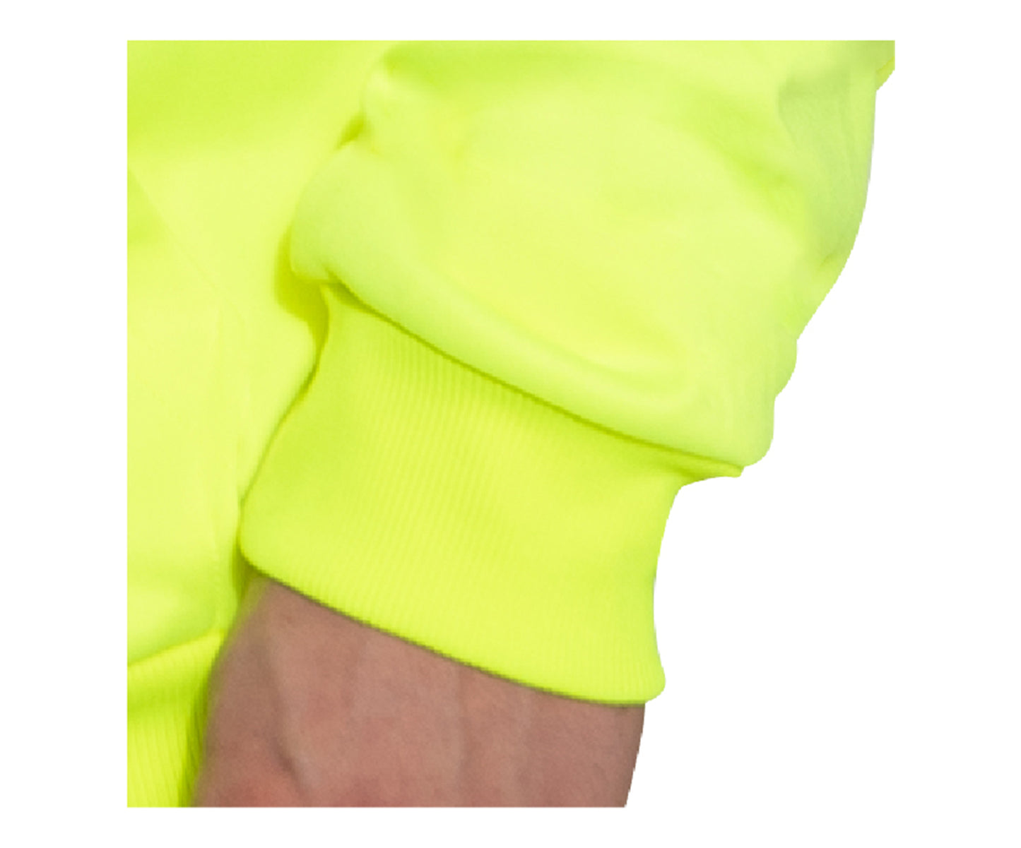 High-Vis Performance Hooded Sweatshirt - Safety Green