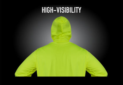 High-Vis Performance Hooded Sweatshirt - Safety Green