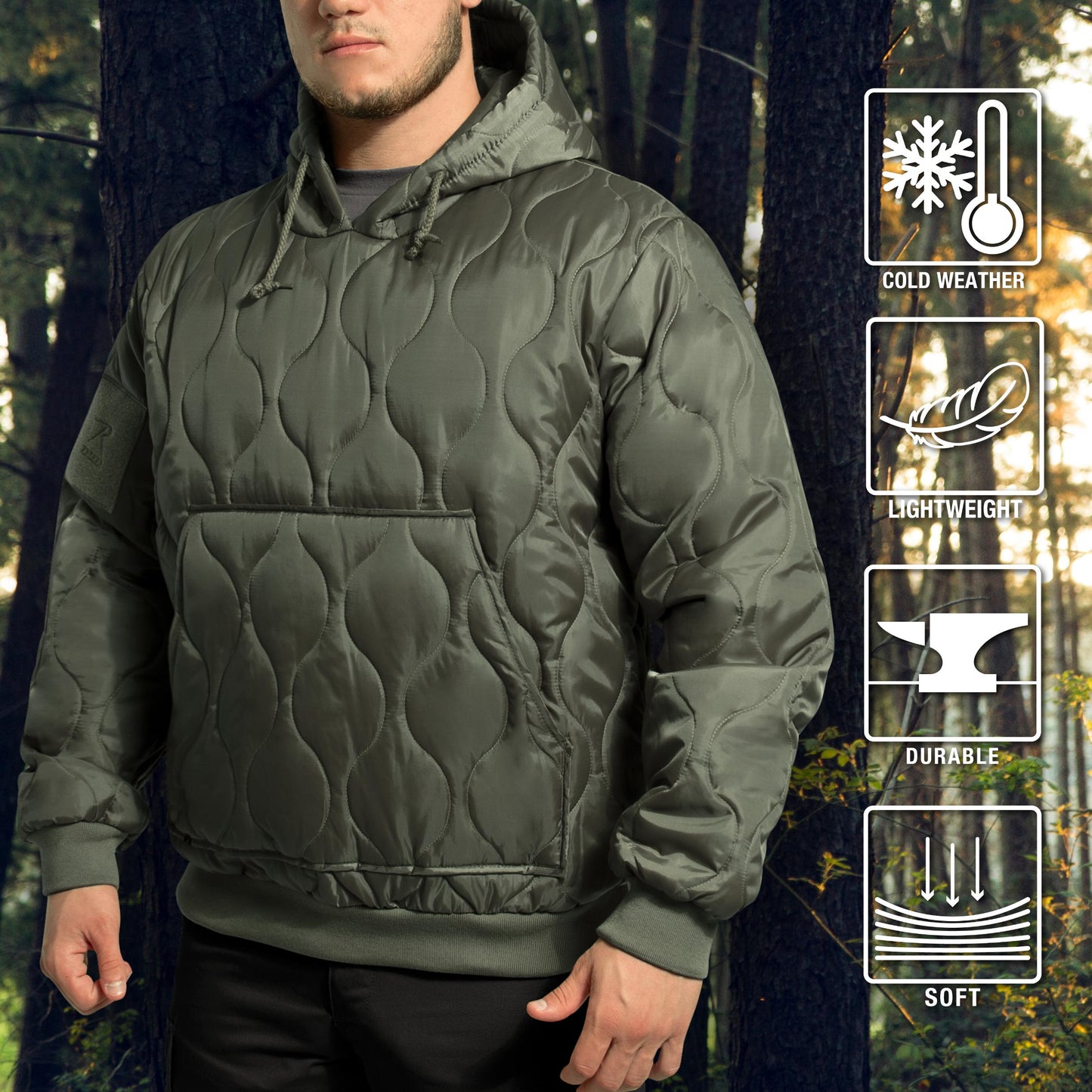 Quilted Woobie Hooded Sweatshirt