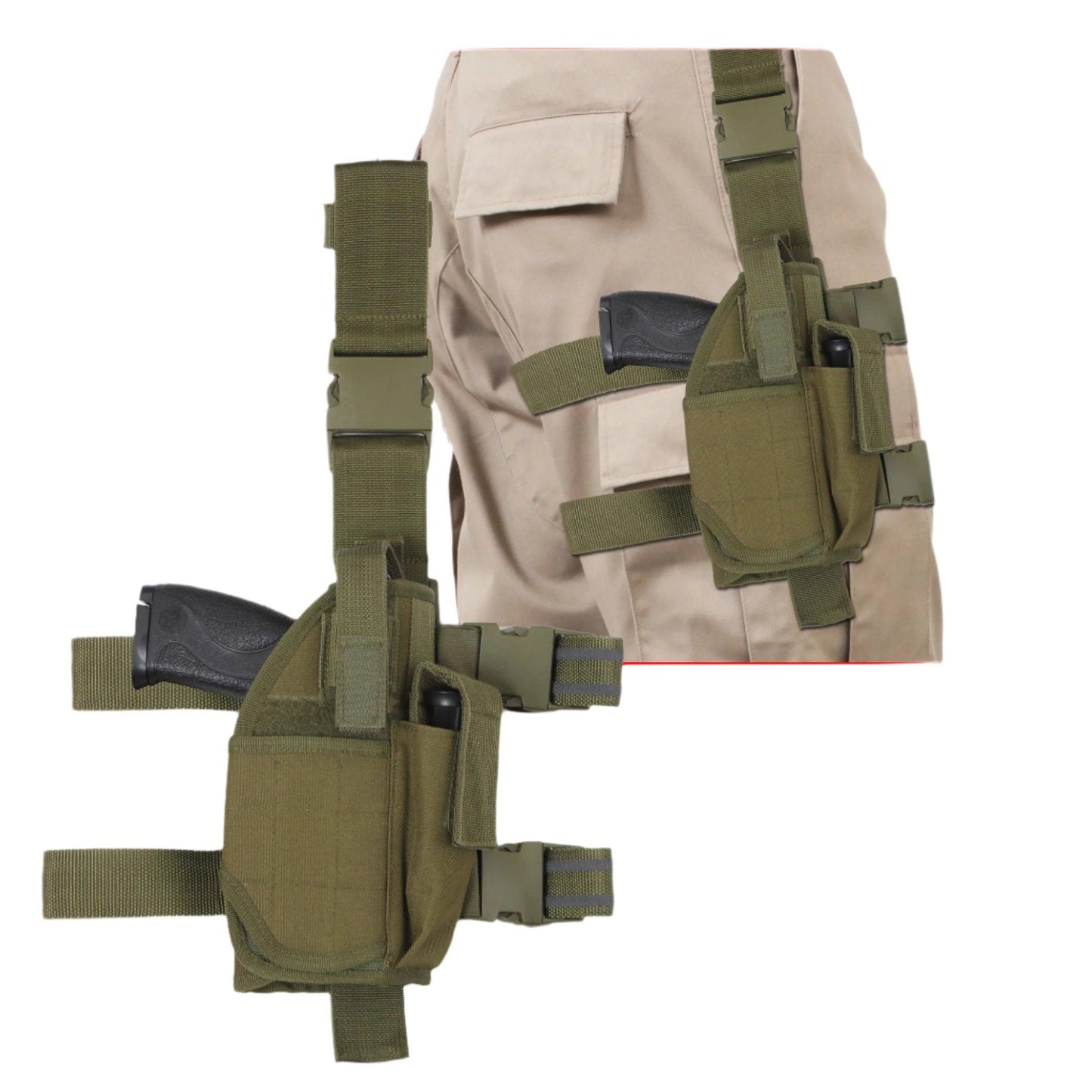 Deluxe Adjustable Universal Drop Leg Tactical Holster - Tactical Choice Plus