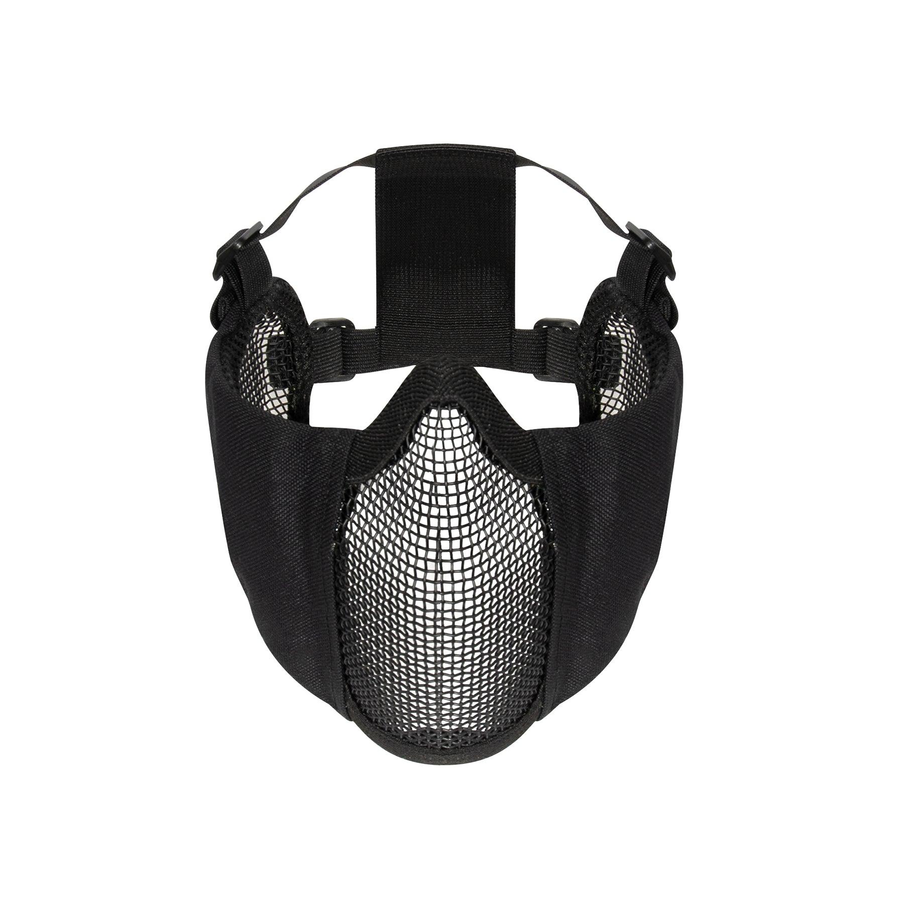 Rothco Steel Half Face Mask With Ear Guard - Black - Tactical Choice Plus