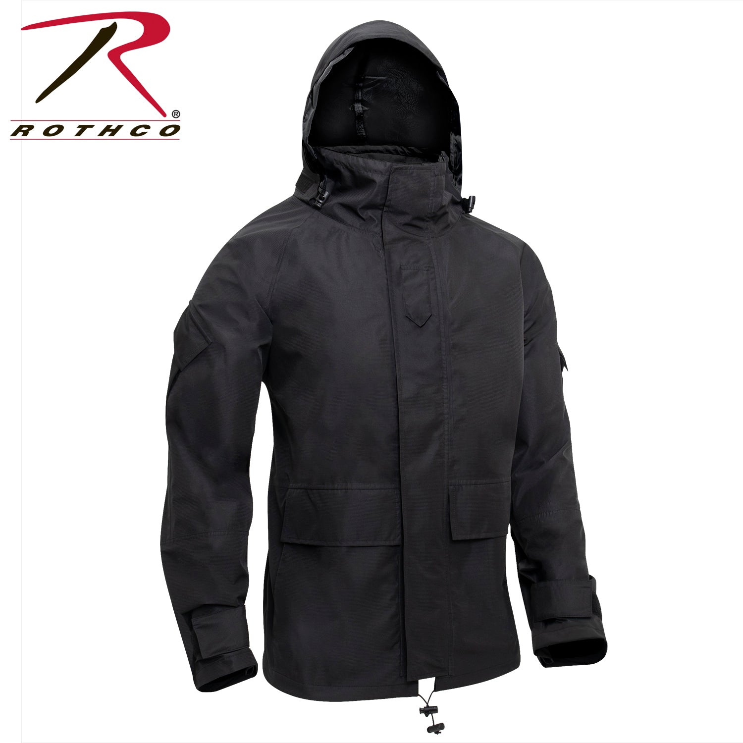 Rothco Hard Shell Waterproof Jacket - Black - Tactical Choice Plus