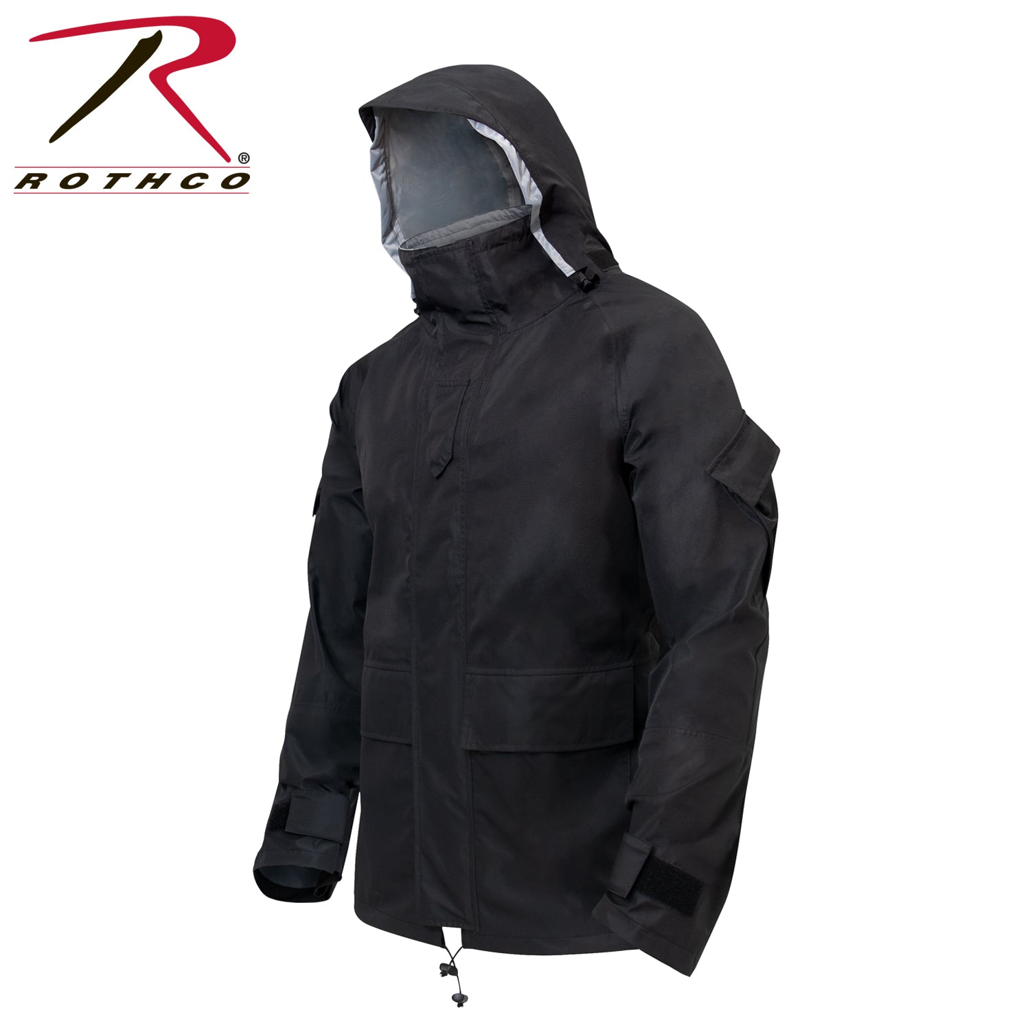 Rothco Hard Shell Waterproof Jacket - Black - Tactical Choice Plus