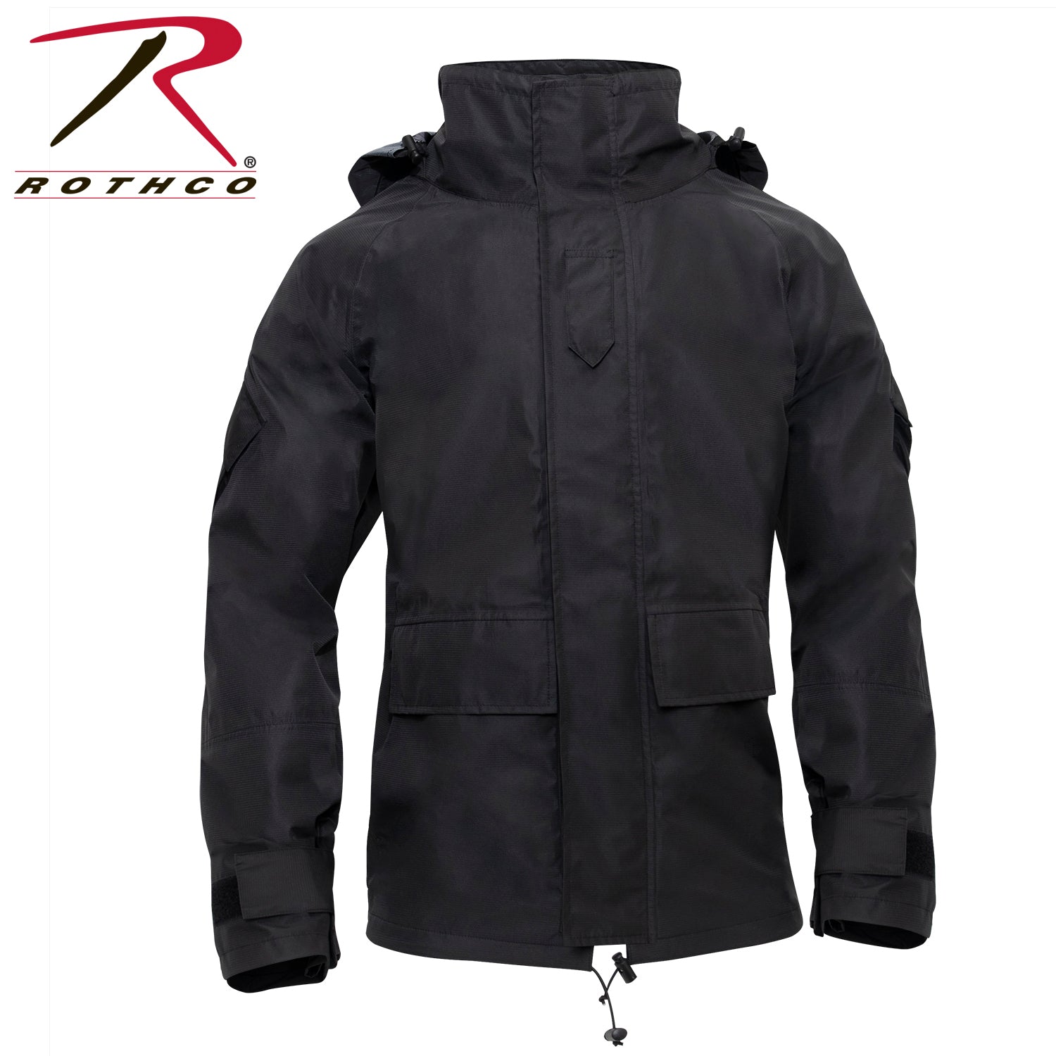 Rothco Hard Shell Waterproof Jacket - Black - Tactical Choice Plus