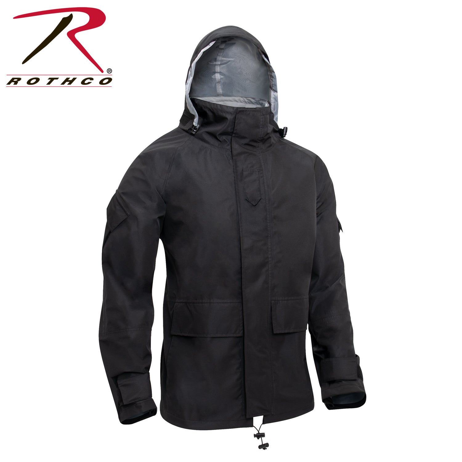 Rothco Hard Shell Waterproof Jacket - Black - Tactical Choice Plus