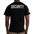 Rothco 2-Sided Security T-Shirt with US Flag On Sleeve - Black - Tactical Choice Plus