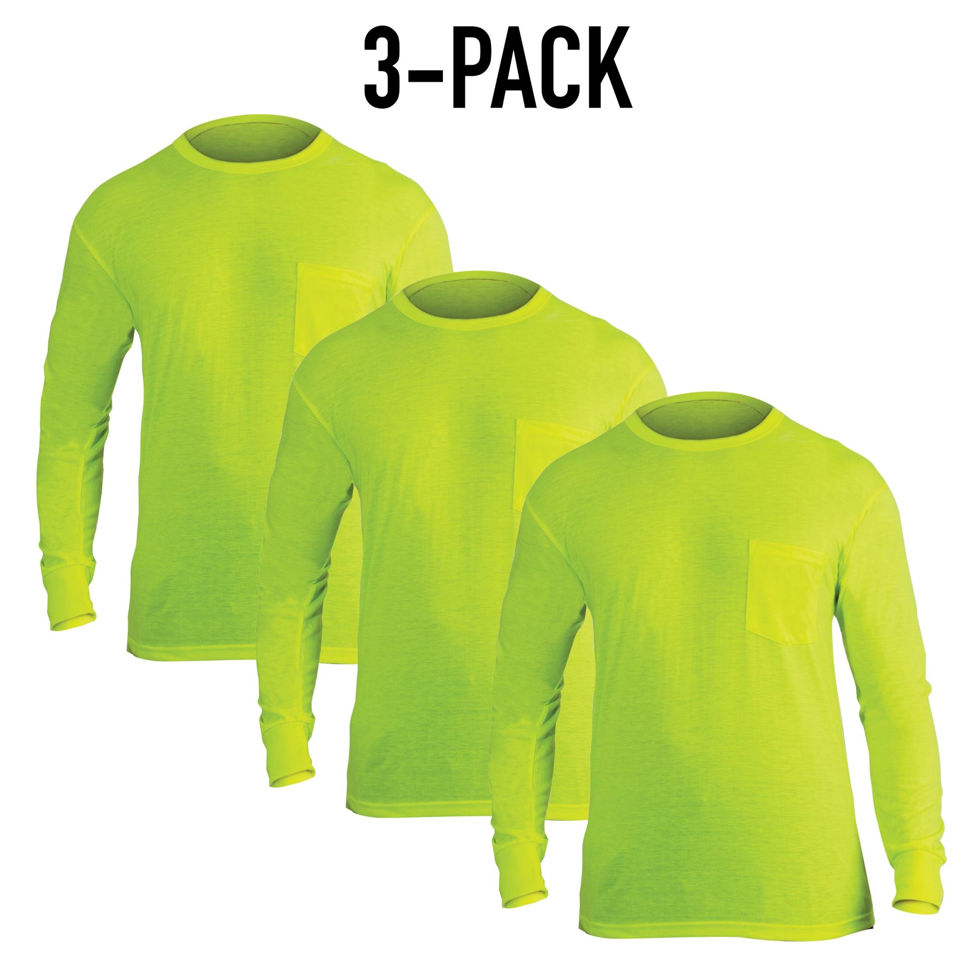 Rothco Moisture Wicking Long Sleeve Pocket T-Shirt - Safety Green - Tactical Choice Plus