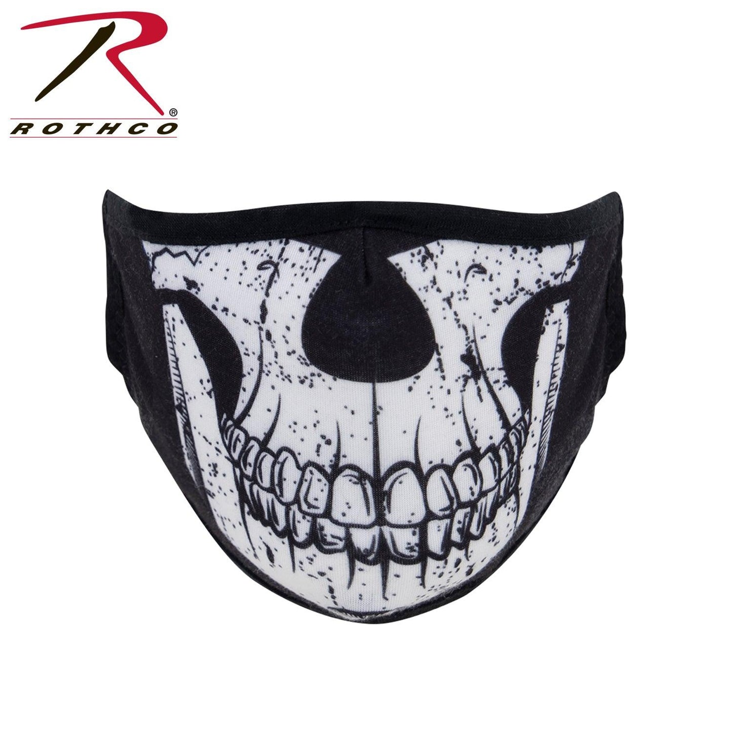 Rothco Half Skull Reusable 3-Layer Polyester Face Mask - Tactical Choice Plus