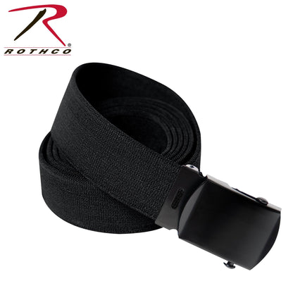 Rothco Elastic Stretch Web Belt - 54 Inches Long | Black - Tactical Choice Plus