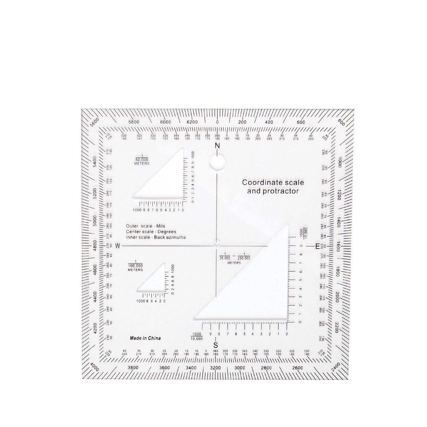 Coordinate Scale Protractor - Tactical Choice Plus