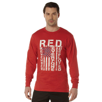 Rothco R.E.D. (Remember Everyone Deployed) Long Sleeve T-Shirt - Tactical Choice Plus