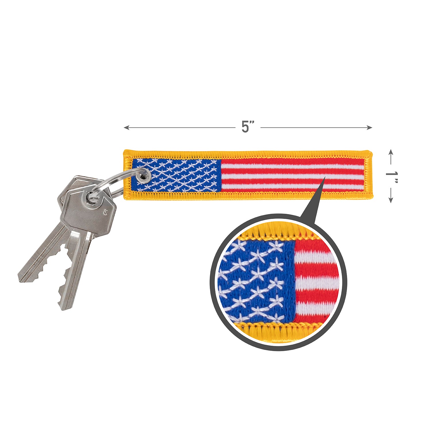 Rothco US Flag Patch Keychain - Tactical Choice Plus