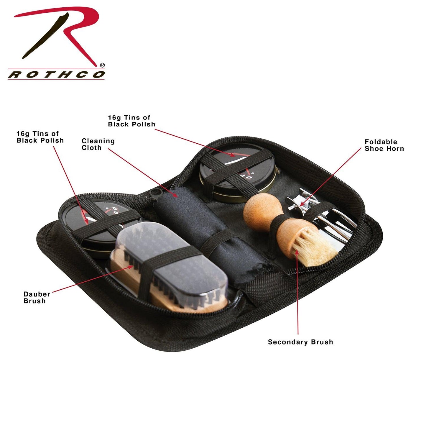 Rothco Compact Shoe Care Kit - Tactical Choice Plus