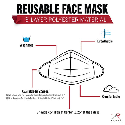 Rothco Reusable 3-Layer Face Mask