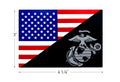 USMC Eagle, Globe and Anchor Flag Decal (Outside / Back Gum) - Tactical Choice Plus