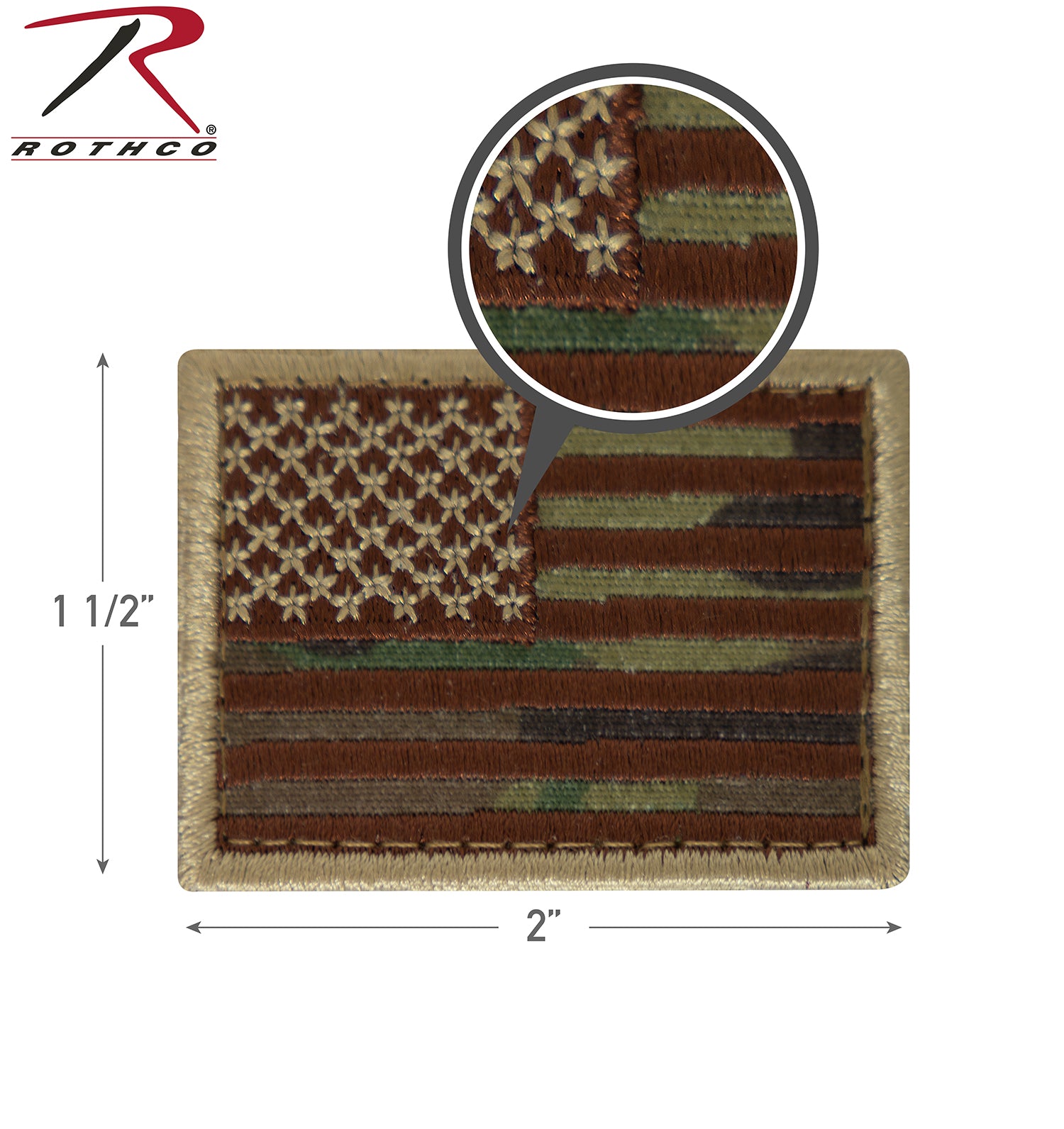 Rothco Mini US Flag Patch With Hook Back - Tactical Choice Plus