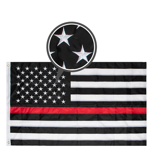  Deluxe Thin Red Line Flag / 3' X 5' - Tactical Choice Plus
